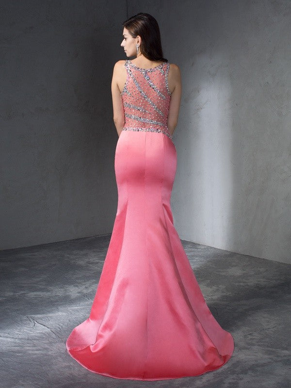 Mermaid Satin Sleeveless Dress - Chloe Dress