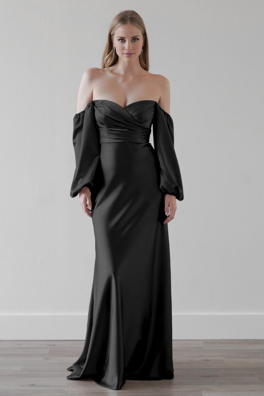 Strapless Long Sleeve Backless Floor-Length Evening Dress - Chloe Dress