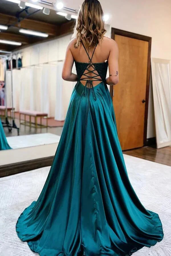 A-Line Satin Party Dress - Chloe Dress
