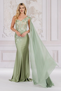 One-Shoulder Lace-Up Back Dress - Chloe Dress