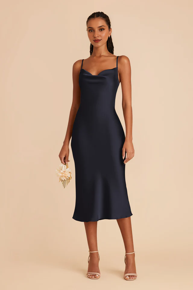 Zipper Back Pleated Wedding Dress - Chloe Dress