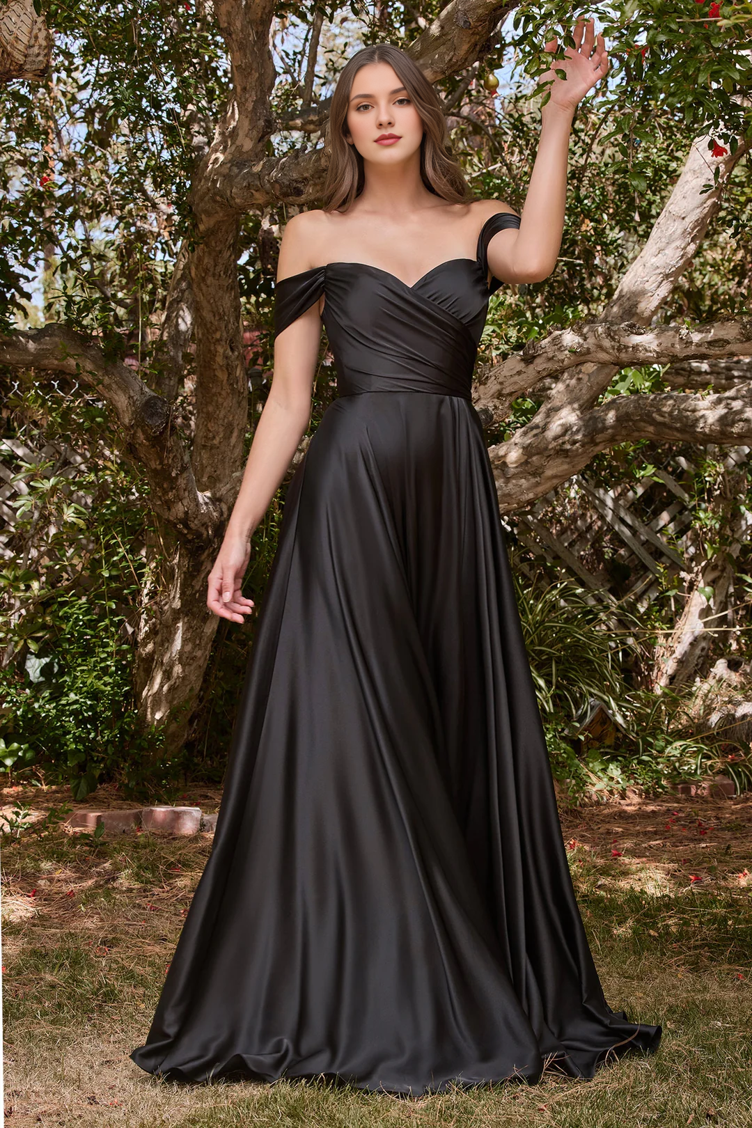 A-Line Off-Shoulder High Slit Dress - Chloe Dress