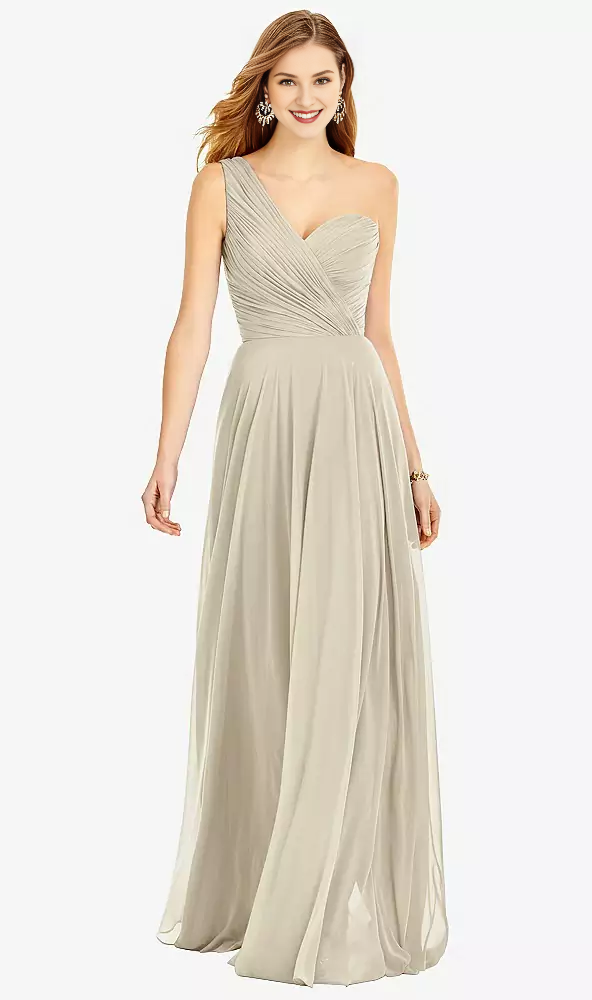 One-Shoulder Chiffon Floor-Length Prom Dress - Chloe Dress
