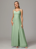 Sweetheart Chiffon High Slit Wedding Dress - Chloe Dress