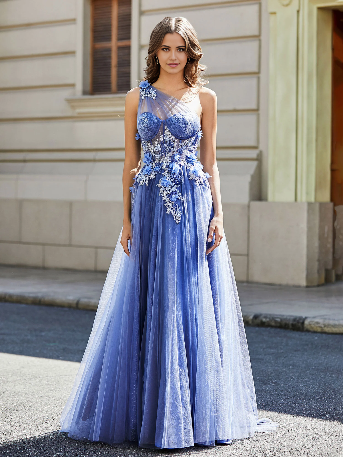 Chiffon High Slit Prom Dress - Chloe Dress