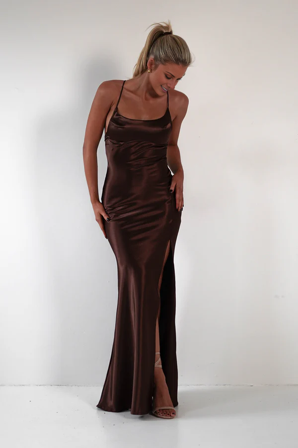A-Line Lace Sleeveless Lace-Up Back Floor-Length Prom Dress - Chloe Dress