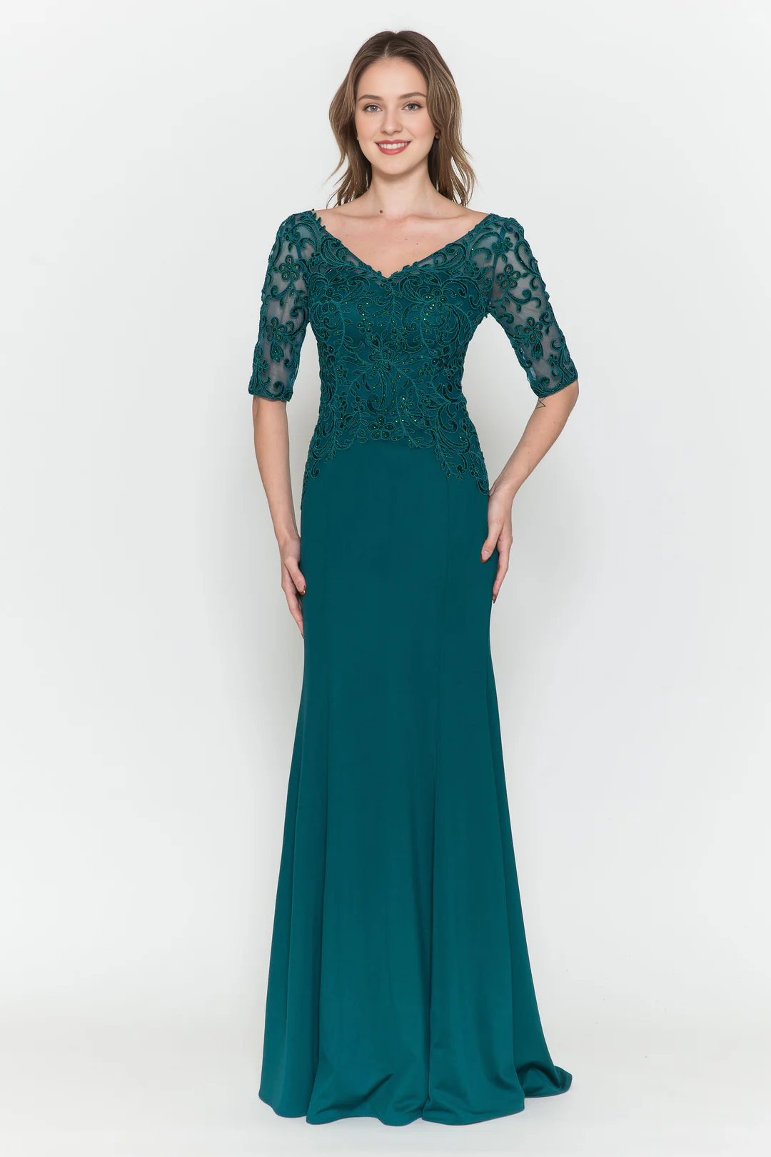 V-Neck Embroidered Dress - Chloe Dress