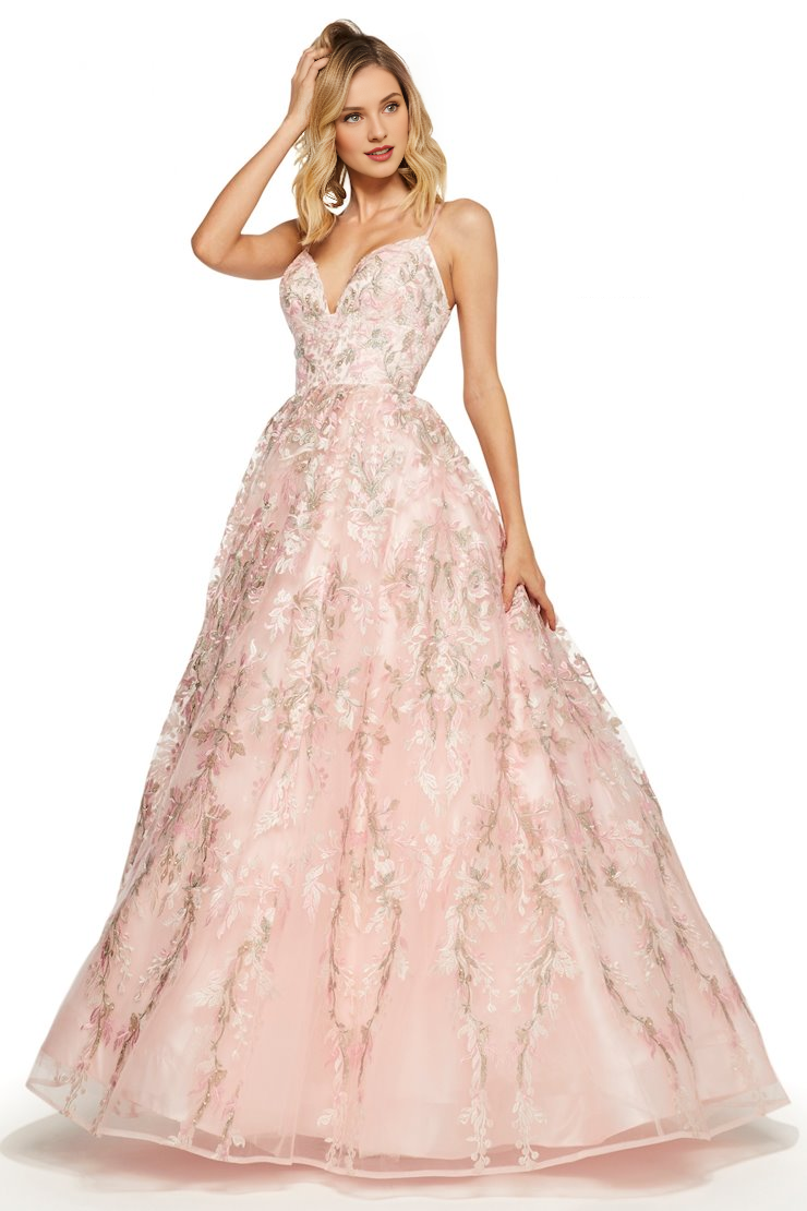 A-Line V-Neck Lace Applique Floor-Length Evening Dress - Chloe Dress