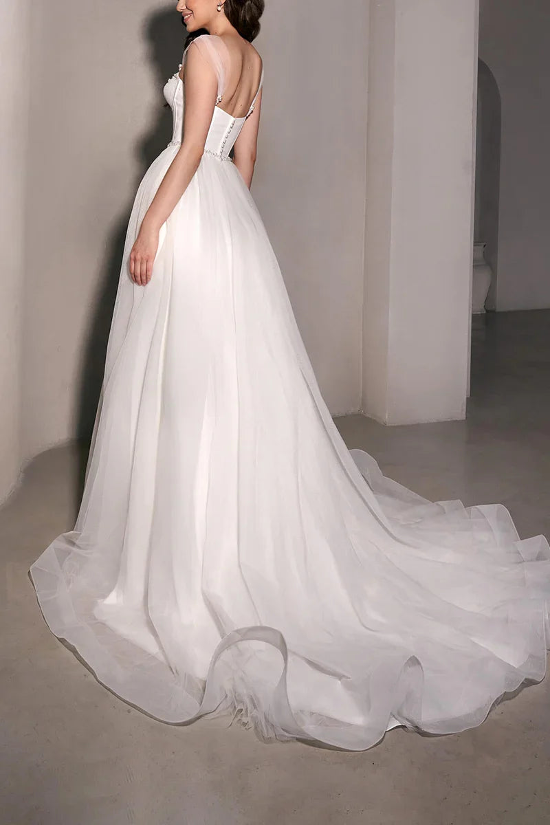 A-Line Sweetheart Mini Wedding Dress - Chloe Dress