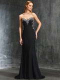 Sheath Sweetheart Sequin Sleeveless Train Dress - Chloe Dress