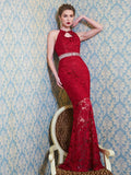 Sheath Lace Sleeveless Floor-Length Dress - Chloe Dress