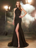 Sheath Satin Sleeveless Train Dress - Chloe Dress