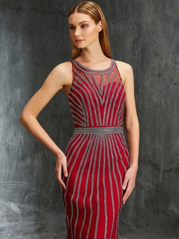 Sheath Sleeveless Train Dress - Chloe Dress