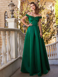 A-Line Satin Sleeveless Floor-Length Dress - Chloe Dress