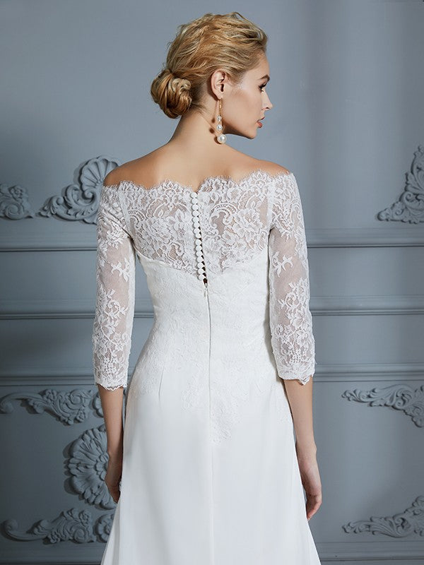 Mermaid Chiffon Train Wedding Dress - Chloe Dress