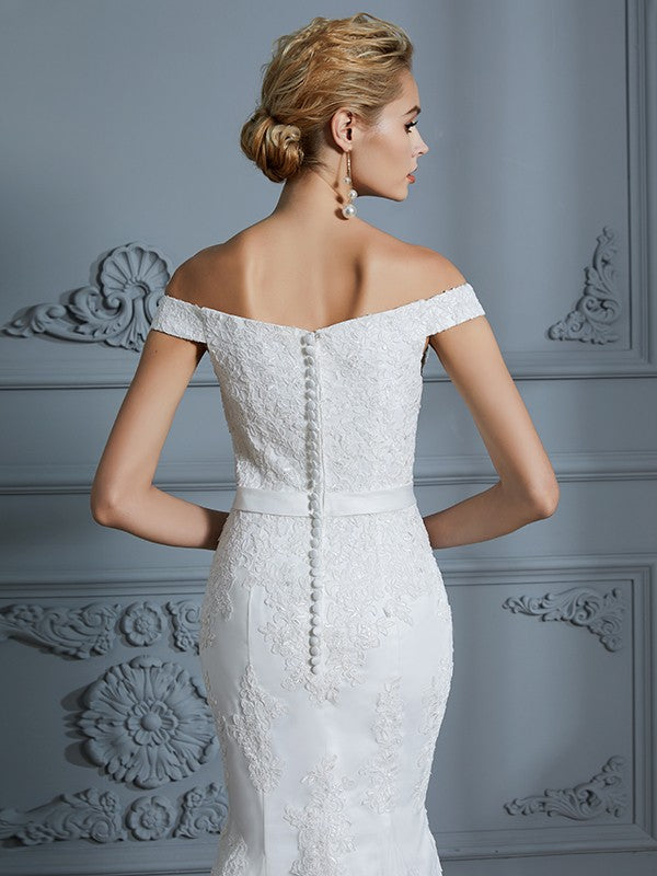 Mermaid Tulle Sleeveless Train Wedding Dress - Chloe Dress