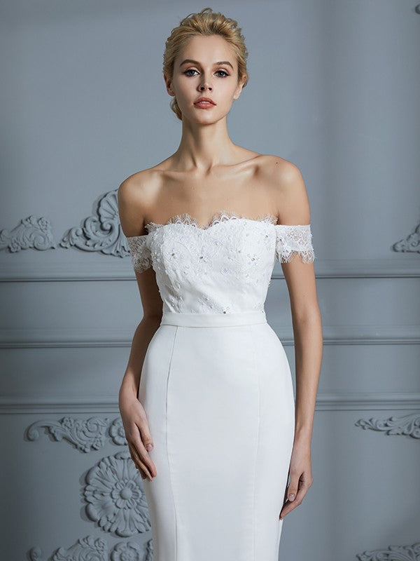 Mermaid Chiffon Sleeveless Train Wedding Dress - Chloe Dress