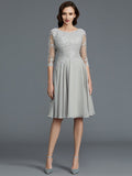 A-Line Chiffon Applique Knee-Length Dress - Chloe Dress