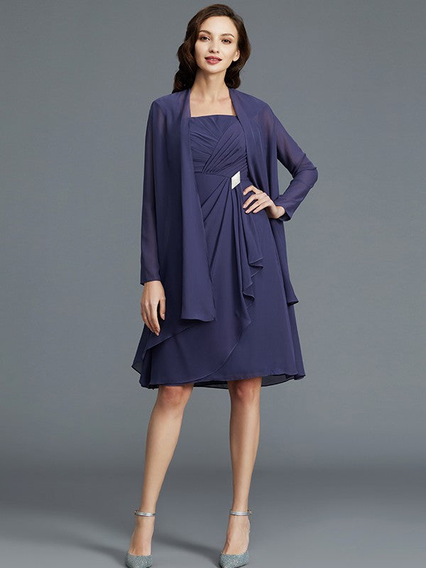 Sheath Chiffon Sleeveless Knee-Length Dress - Chloe Dress
