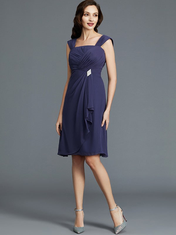 Sheath Chiffon Sleeveless Knee-Length Dress - Chloe Dress
