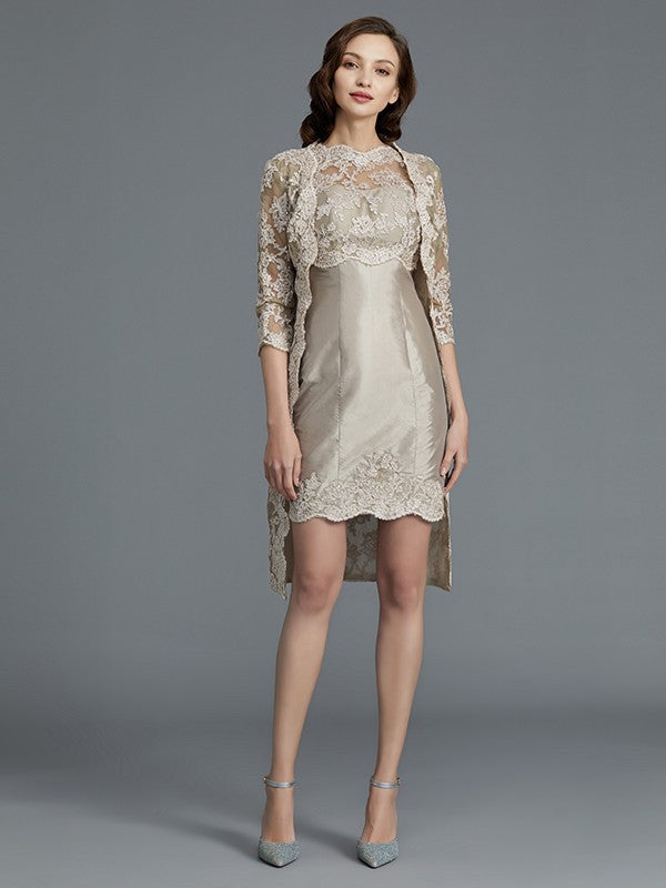 Sheath Sleeveless Applique Knee-Length Dress - Chloe Dress