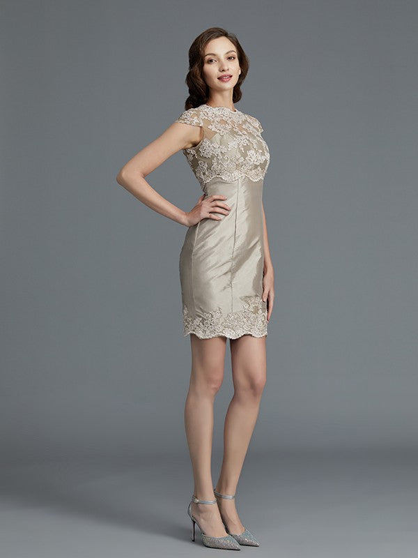 Sheath Sleeveless Applique Knee-Length Dress - Chloe Dress