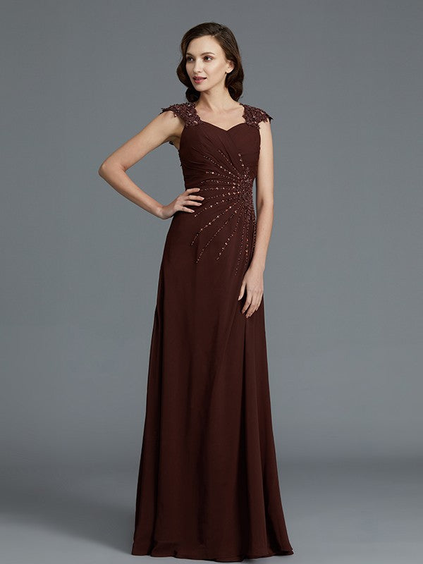 A-Line Sweetheart Chiffon Sleeveless Floor-Length Dress - Chloe Dress