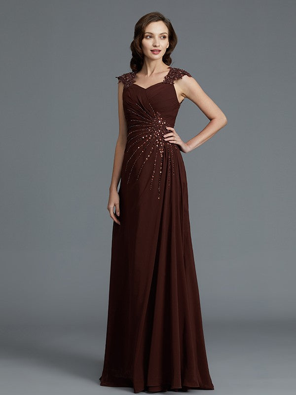 A-Line Sweetheart Chiffon Sleeveless Floor-Length Dress - Chloe Dress