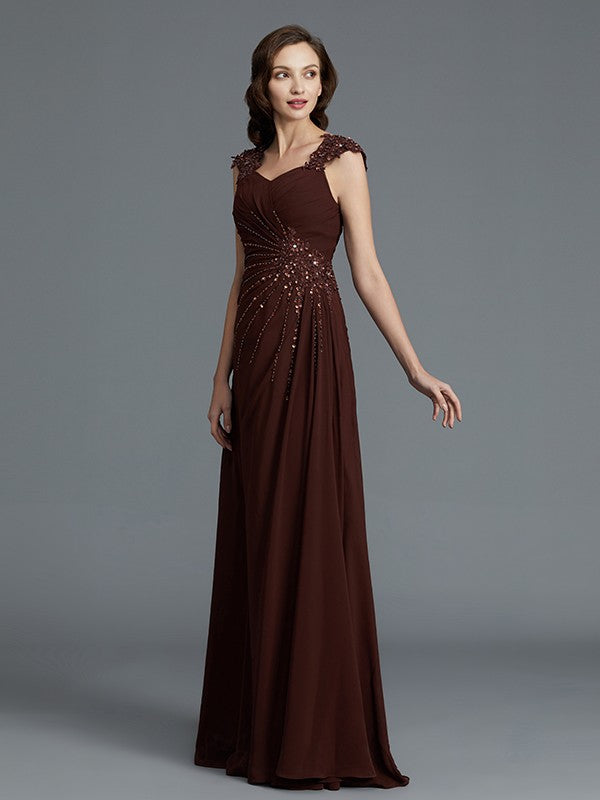 A-Line Sweetheart Chiffon Sleeveless Floor-Length Dress - Chloe Dress