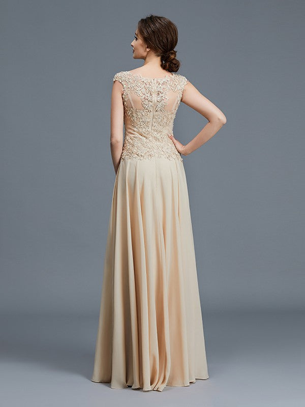 A-Line Chiffon Sleeveless Ruffled Floor-Length Dress - Chloe Dress