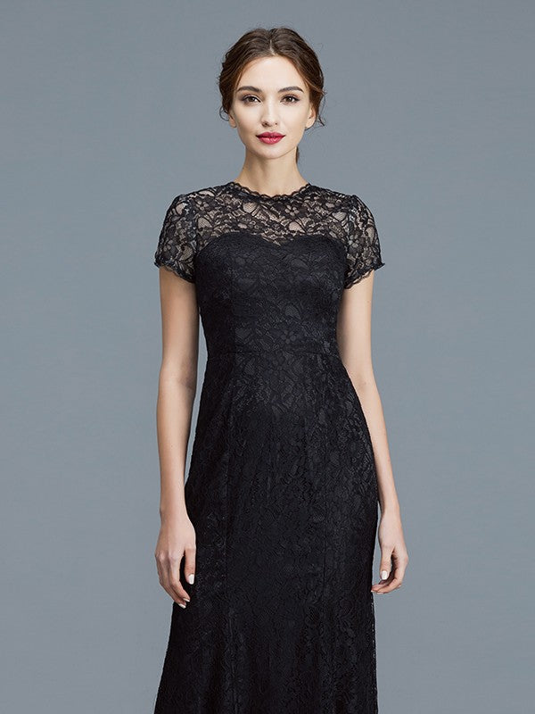 Mermaid Lace Short Sleeve Floor-Length Dress - Chloe Dress