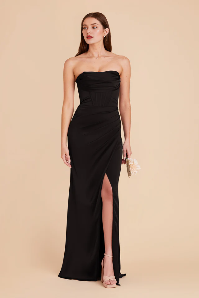 Satin Lace-Up Back Wedding Dress - Chloe Dress