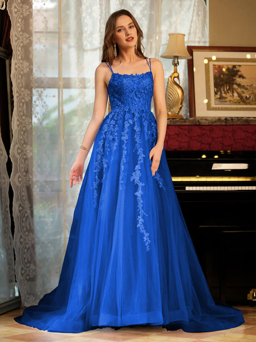 A-Line Chiffon Embroidered Ball Dress - Chloe Dress