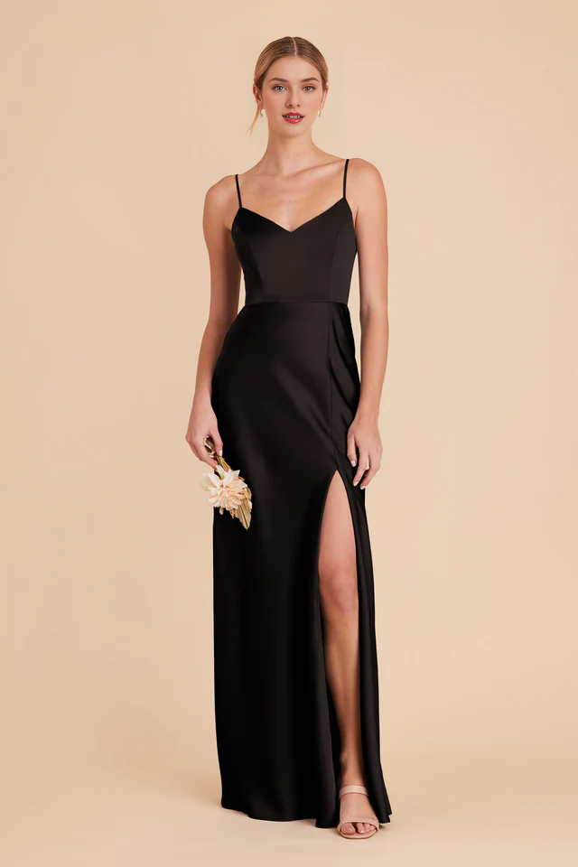 V-Neck Satin Floor-Length Wedding Dress - Chloe Dress
