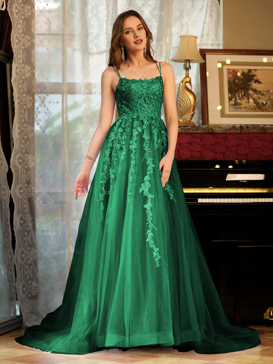 A-Line Chiffon Embroidered Ball Dress - Chloe Dress