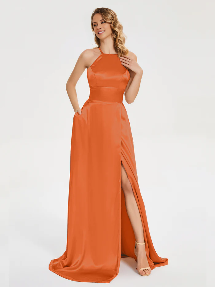 Satin Floor-Length Wedding Dress - Chloe Dress