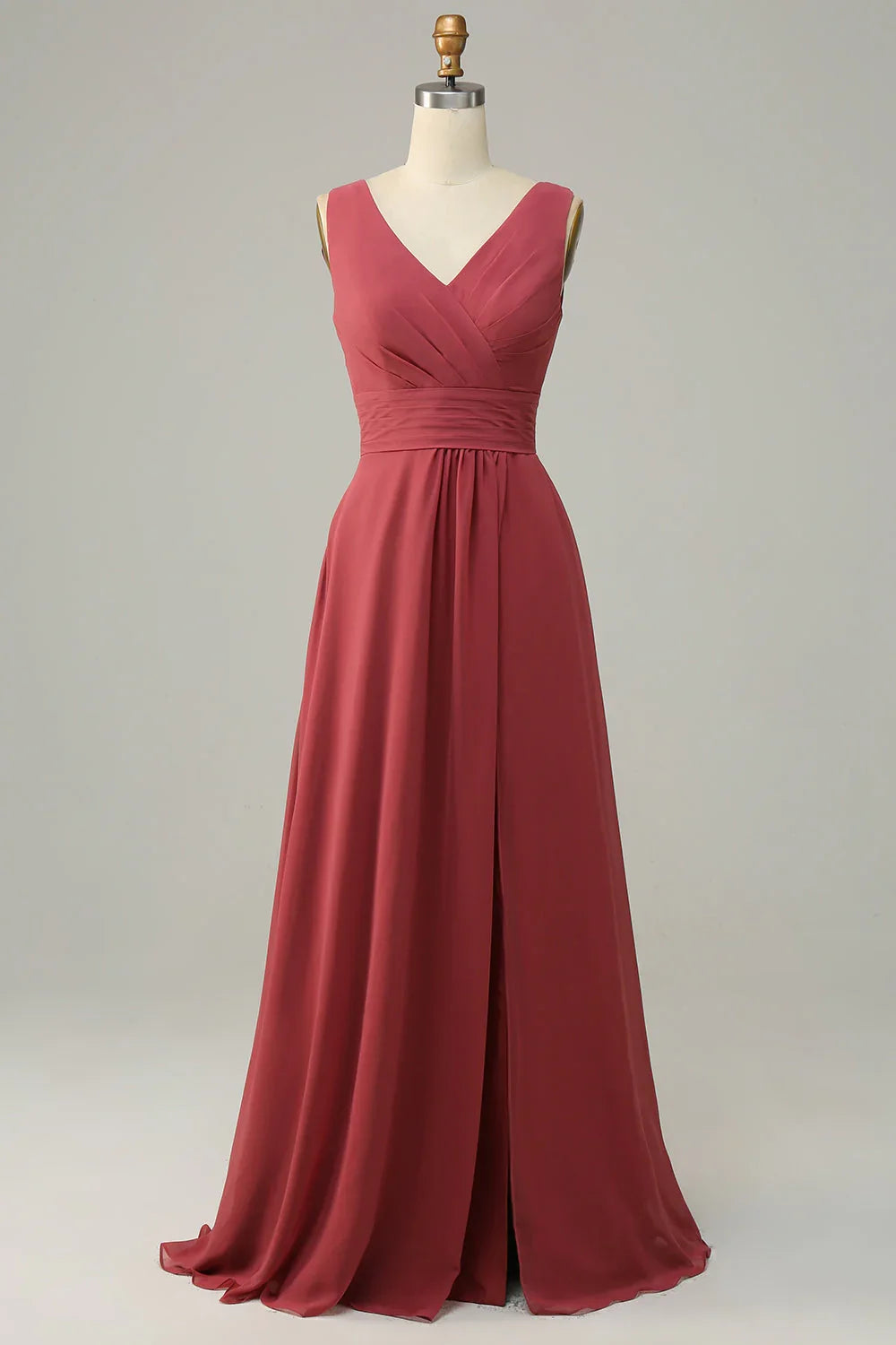 V-Neck Chiffon Sleeveless Wedding Dress - Chloe Dress