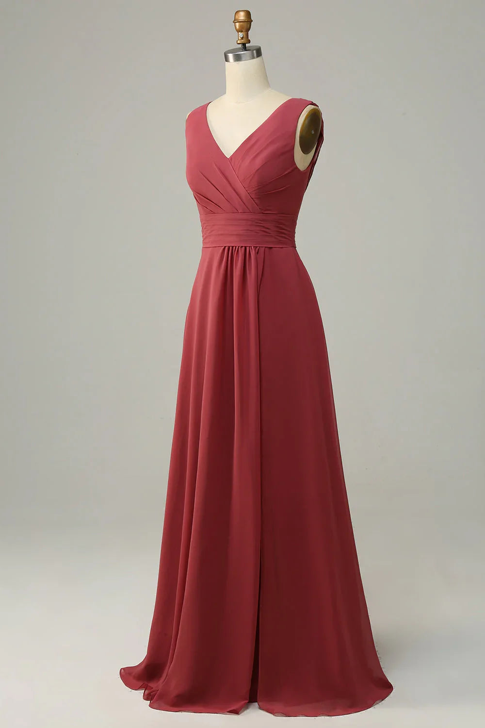 V-Neck Chiffon Sleeveless Wedding Dress - Chloe Dress