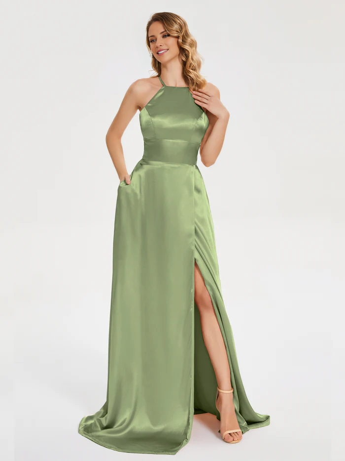 Satin Floor-Length Wedding Dress - Chloe Dress