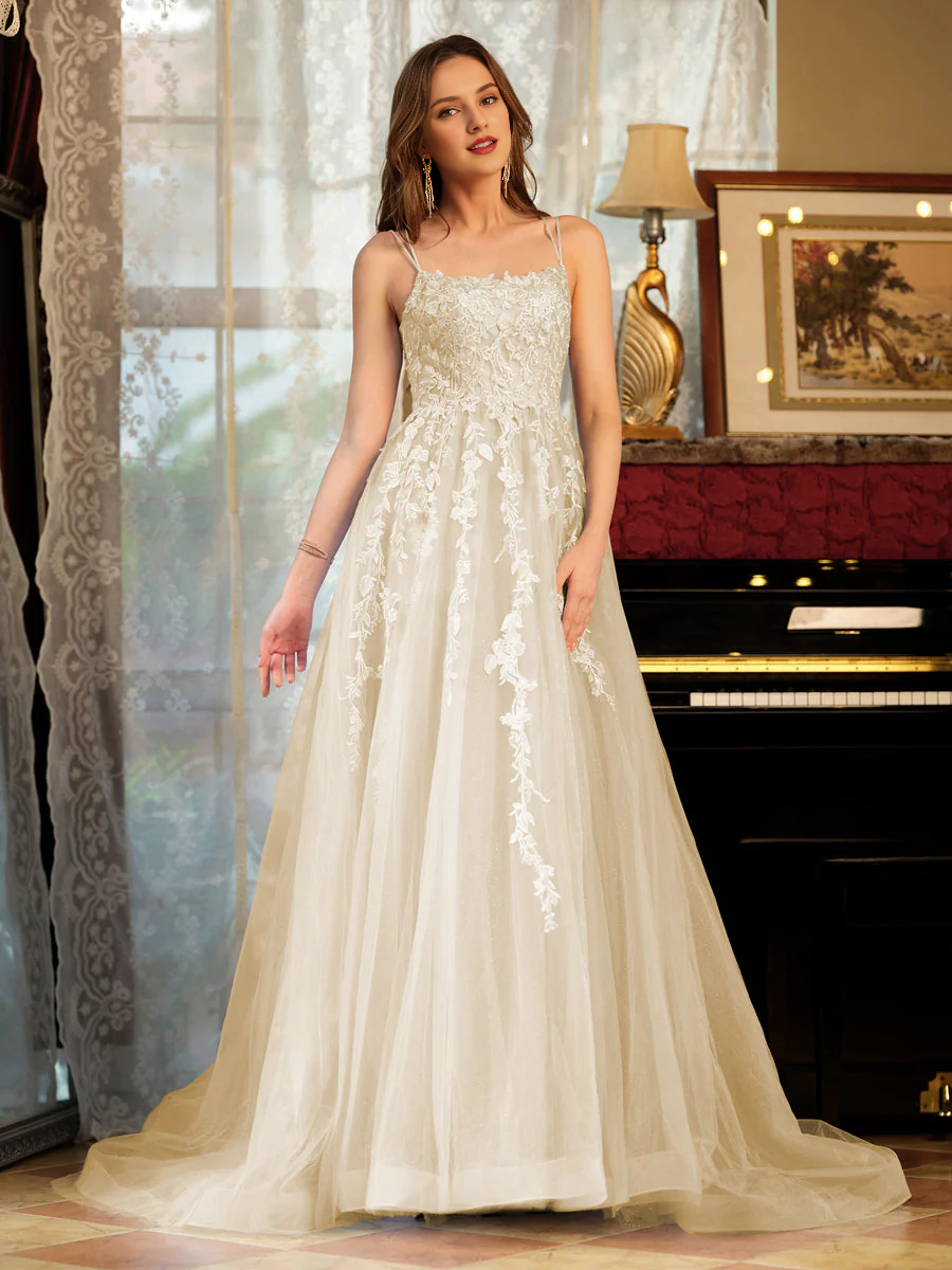 A-Line Chiffon Embroidered Ball Dress - Chloe Dress