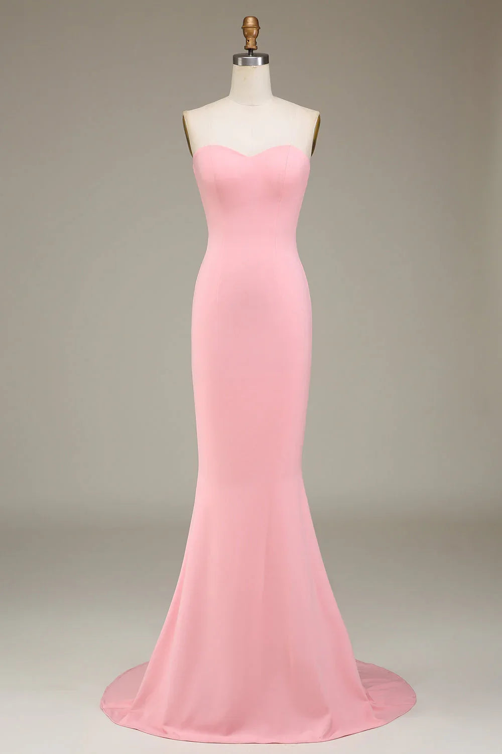 Pink Mermaid Sweetheart Satin Wedding Dress - Chloe Dress