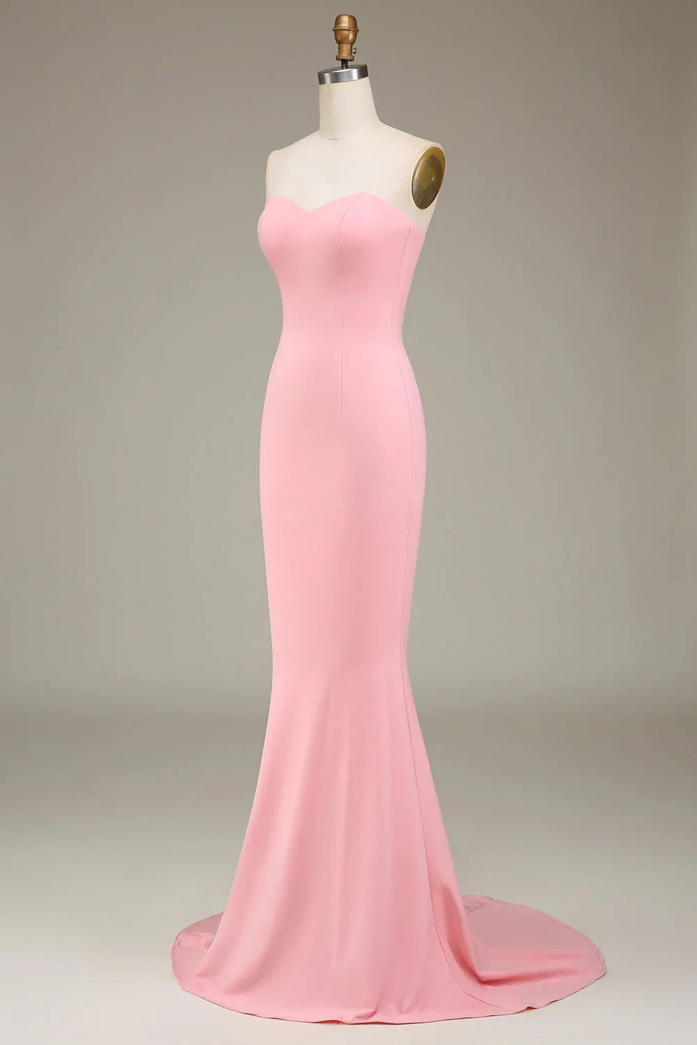 Pink Mermaid Sweetheart Satin Wedding Dress - Chloe Dress