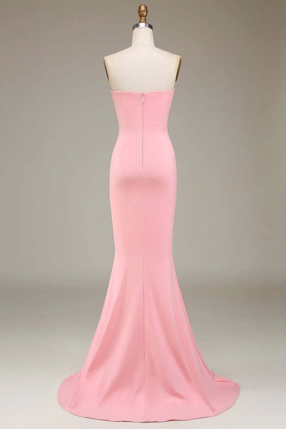 Pink Mermaid Sweetheart Satin Wedding Dress - Chloe Dress