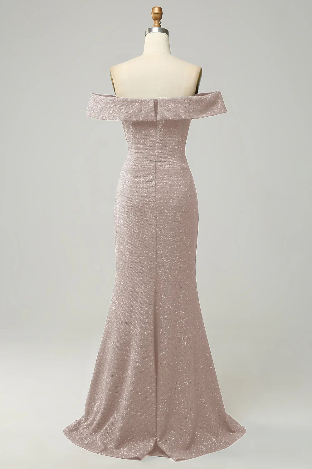 Navy Blue Off-Shoulder Wedding Dress - Chloe Dress