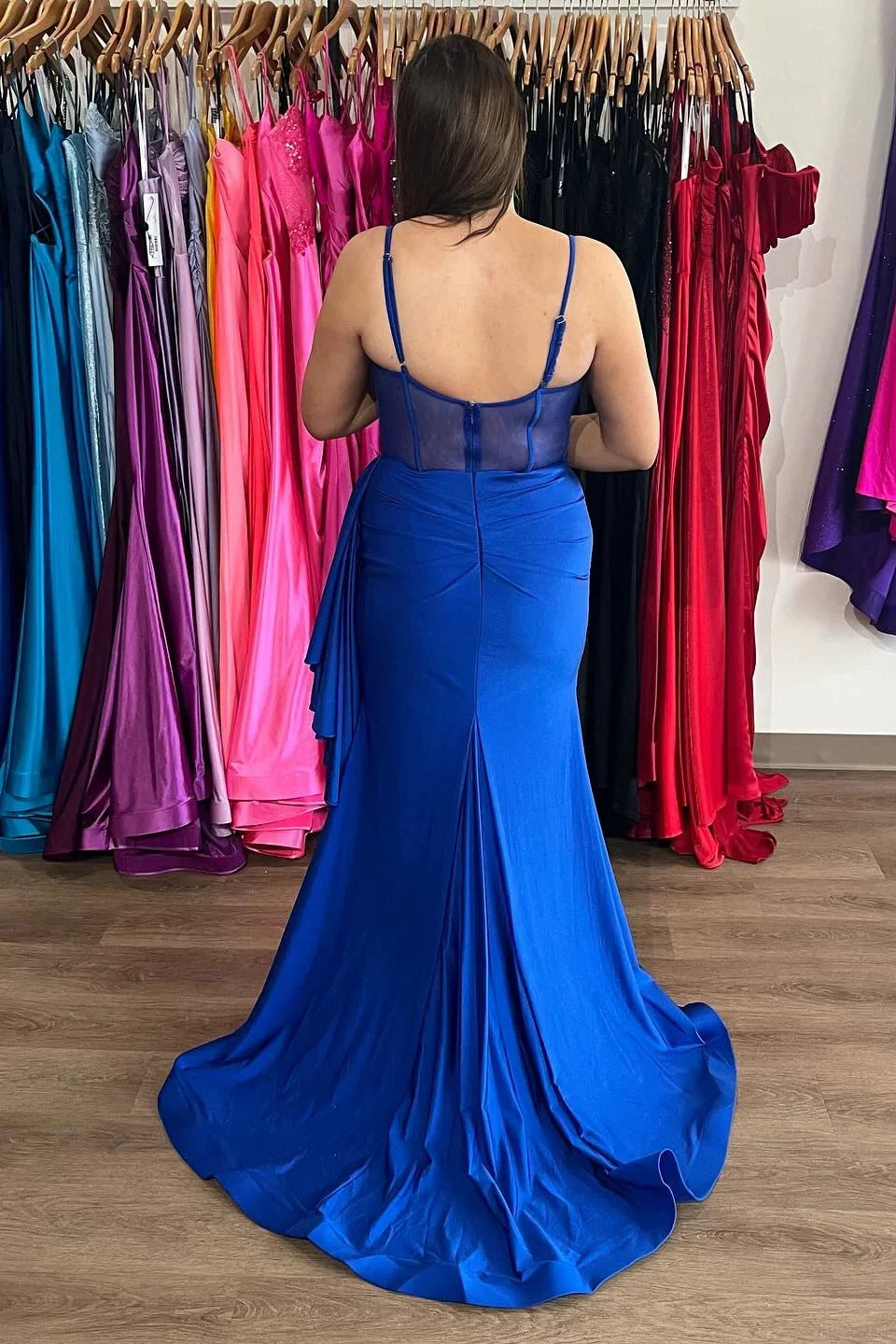 Mermaid Sweetheart Mesh High Slit Floor-Length Evening Dress - Chloe Dress