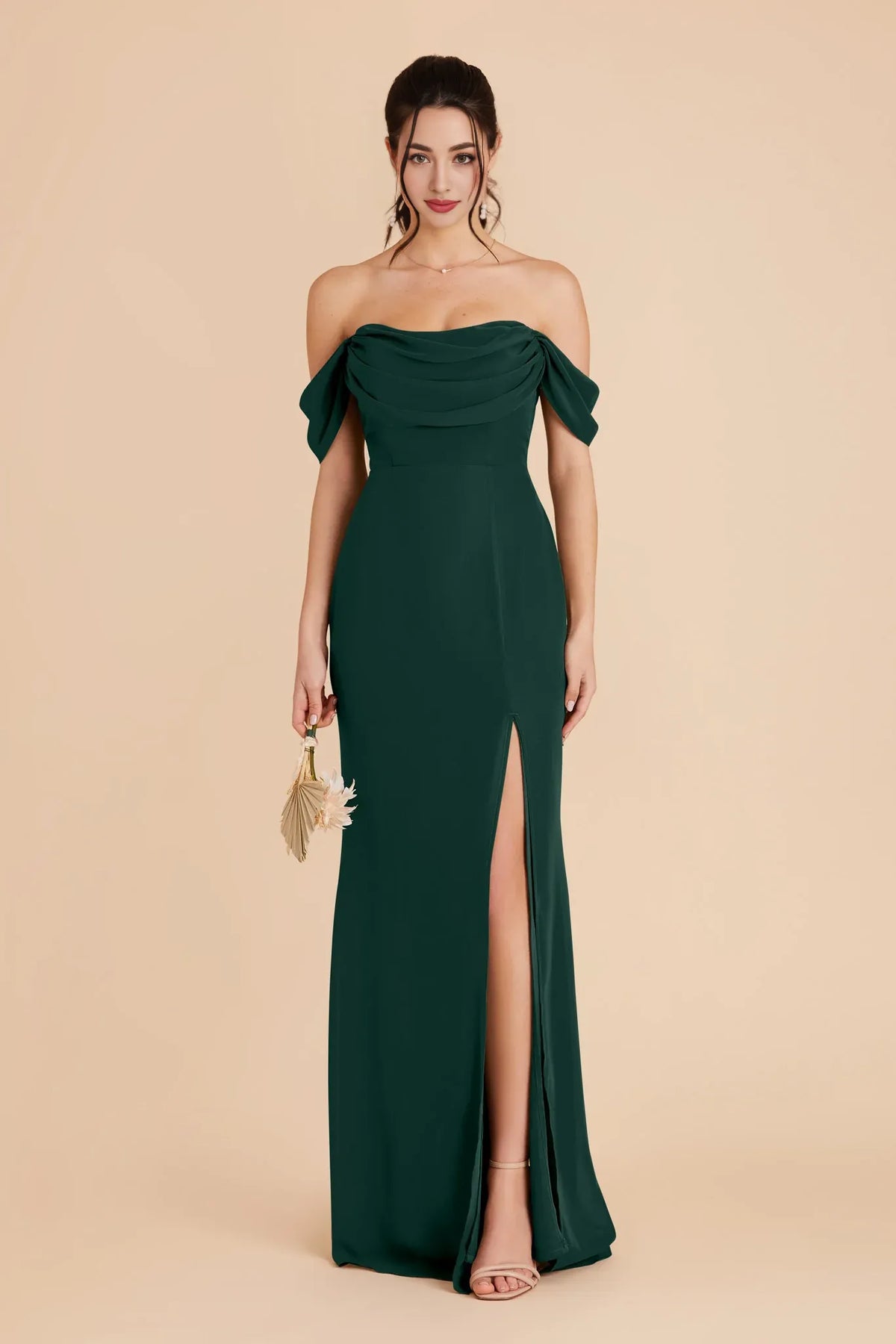 Mermaid Strapless Chiffon Sleeveless High Slit Floor-Length Wedding Dress - Chloe Dress