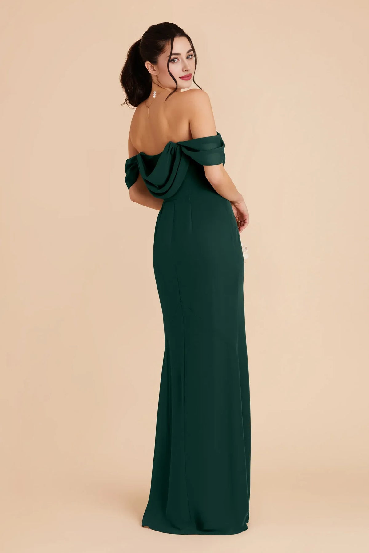 Mermaid Strapless Chiffon Sleeveless High Slit Floor-Length Wedding Dress - Chloe Dress