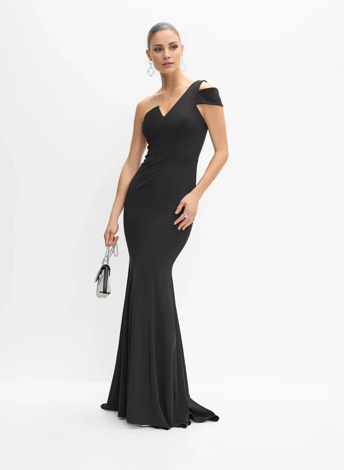 Mermaid One-Shoulder Sleeveless Asymmetric Floor-Length Evening Dress - Chloe Dress