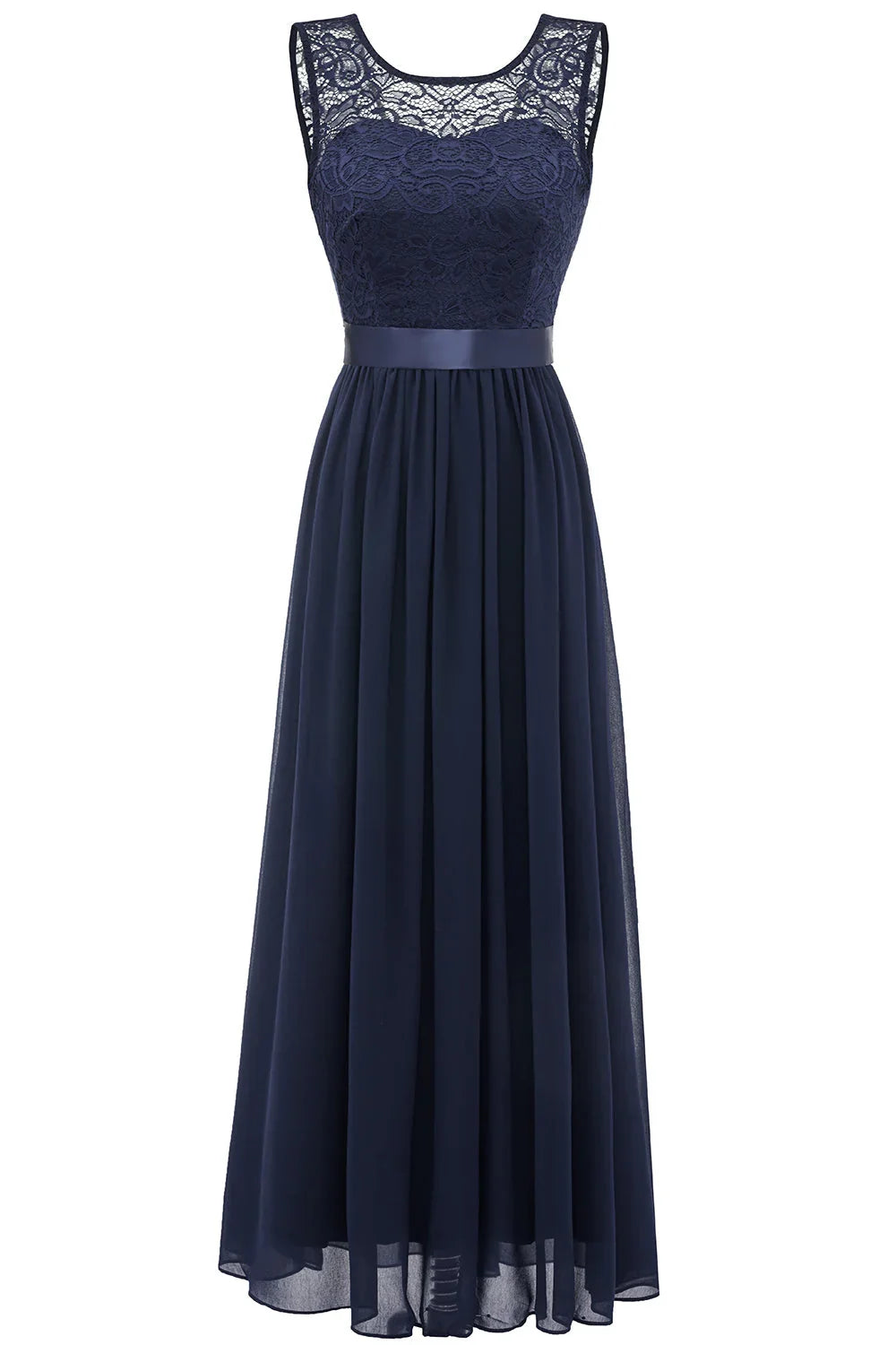 Navy Blue Lace Wedding Dress - Chloe Dress