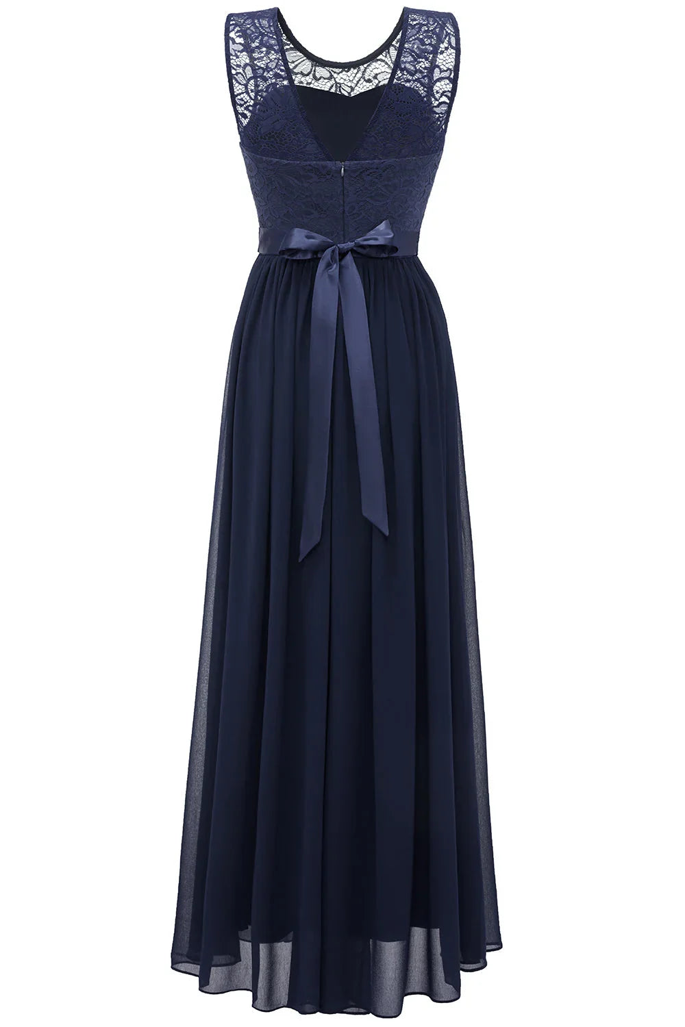 Navy Blue Lace Wedding Dress - Chloe Dress